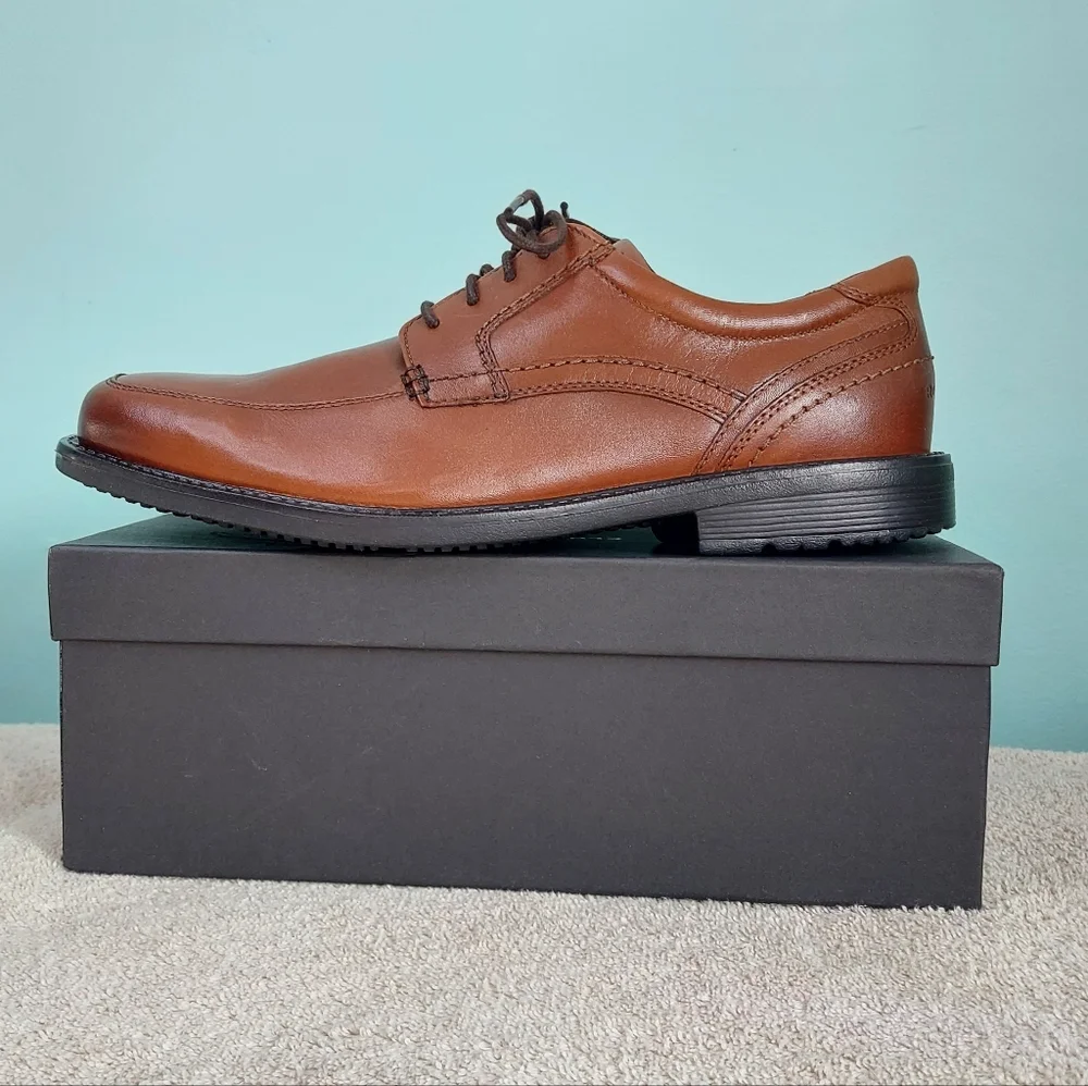 Rockport truTech Oxfords Brown Dress Shoes Mens Size 10Wide NWT Formal Wedding